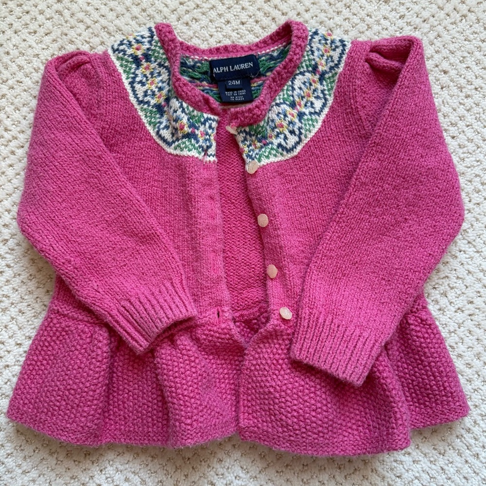 Ralph Lauren Pink Kids Sweater